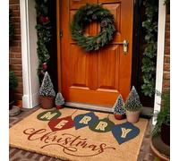 LuxUrux holiday Mats Outdoor Coco Coir Doormat, with Heavy-Duty PVC Backing - Natural - Perfect Color/Sizing for Outdoor uses. (60 x 90 cm)