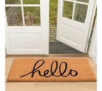 LuxUrux Welcome Mats Outdoor Doormat, with Heavy-Duty PVC Backing - Natural - Perfect Color/Sizing for Outdoor/Indoor uses.