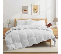 Luxury 10.5 Tog Goose Feather & Down Super King Duvet (218x259cm) - All Seasons Fluffy Quilt with Soft 100% Cotton Cambric Cover - Soft, Breathable & Hypoallergenic Duvets for Home, Hotel & Guest Room