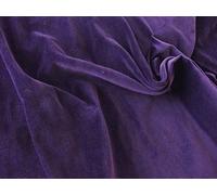 Luxury 100% Cotton Velvet Velour Fabric Material - Purple, 1/4Mtr 56cmx50cm