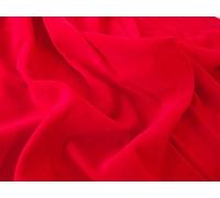 Luxury 100% Cotton Velvet Velour Fabric Material - RED, 1Mtr 112cmx100cm