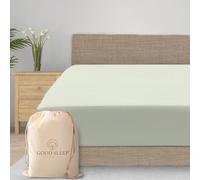 Luxury 100% Egyptian Cotton Fitted Sheet, 1 Piece 1000 Thread Count Super King Fitted Sheet, Soft, Comfortable Bed Sheets, Sateen Weave Superking Fitted Sheet, 41cm/16" Deep, Sage Sheet