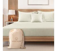 Luxury 100% Egyptian Cotton Fitted Sheet - Super King, 1000 Thread Count, Soft Comfortable Sateen Weave, 41cm/16" Deep, Ivory