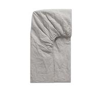 Luxury 100% Natural Linen Deep Fitted Sheet | 38cm Deep Pure Linen Bed Sheets | Luxurious Hotel Quality Sheet | Belgian French Flax Woven in Portugal | Dove Grey - King