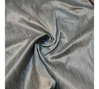 Luxury 100% Pure Mulberry Raw Silk Fabric Slubbed Handloom Upholstery Fabric Bridal Material Clearance by textile station 44" (Charcoal)