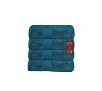 Luxury 100% Royal Egyptian Cotton Face Cloths - 700 GSM Extra Thick Washcloths - Ultra Soft & Absorbent - Pack of 4 - Ideal for Face Cleansing, Spa & Skincare Routine (Blue Lagoon, 4 Face Cloths)