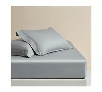Luxury 1000 Thread Count Long Staple Cotton Fitted Sheet Super King 12" Deep Pocket Soft Silky Sateen Weave Perfect for Home & Hotel Gray B 200x220+32cm