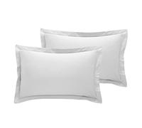 Luxury 1000 Thread Count Oxford 2 Pack White Pillow Cases | 100% Egyptian Cotton Pillowcases With Envelope Closure (White, 2 x Oxford (50 x 75cm)