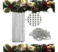 Luxury 10m Christmas Tree & Room Decoration - 8mm Bead Garland, Silver