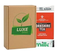 Luxury 120-Piece Tea Set - 30 Tea Envelopes, 30 Lakeland UHT Milk Sticks, 60 Tate & Lyle White Sugar Sticks | Individually Wrapped Portions for Home, Office, Travel | By Luxe Bitez