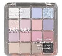 Luxury 16-Color Eyeshadow Palette, Matte and Shimmer Finishes in Pink, Purple, Blue Shades, Smooth Blendable Texture, Waterproof Long-Lasting Makeup Set for Professional and Daily Use