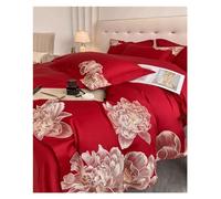 Luxury 160 Thread Count Long Staple Cotton Duvet Cover Set 4 Pcs Embroidery Bedding Set Soft Flat Sheet Pillowcase Bedding Set,Bedding