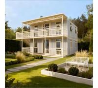 Luxury 2 Story Prefab Tiny House 20ft 40ft Customizable Mobile Tiny Home for Sale Folding Container Home with 1-4 Bedrooms, 1 Fully Equipped Bathroom and Kitchen Expandable Modular House