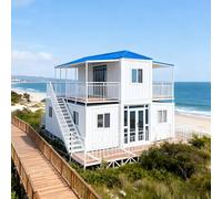 Luxury 2 Story Prefab Tiny Houses Portable Tiny Home to Iive in for Adults with 2/4 Bedrooms, Kitchen, Bathroom, Expandable Container Home Modular House for Family,Backyard,or Vacation Use