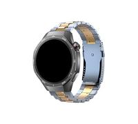 Luxury 22mm Titanium Men Watch Band Fit for Huawei Watch GT 5 4 3 Pro 46mm/Ultimate(Blue gold,For Huawei GT4 46mm)