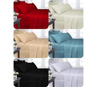 Luxury 250 Thread Count Pure Egyptian Cotton Soft Hotel Quality Flat King Size Bed Sheet Plain Satin Stripes Percale (Aqua, King Flat Sheet)