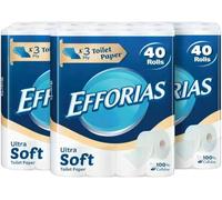Luxury 3-Ply Toilet Tissue - 120 Rolls | Soft Quilted Bathroom Tissue | Premium Unscented Toilet Paper for Home, Office & Hospitality | Strong, Absorbent & Septic Safe