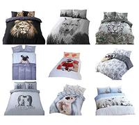Luxury 3D Wolf Panel Duvet Cover And Pillow Case Set - Warm Reversible Snow Wolf Bedding - Quilt Covers Sets In Size UK (3d Wolf Panel, King Duvet Cover Set)