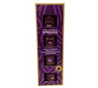 Luxury 4 Pack Assorted Spreads Gift Set - Hazelnut Chocolate, Peanut Butter, Caramelised Biscuit & Cookies and Cream - Mini Jars for Toast, Snacks & Baking