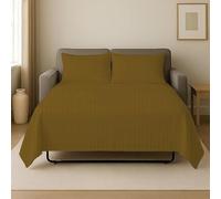 Luxury 4-piece King Size Sleeper Sofa Bed Sheet Set, 100% Egyptian Cotton, 800 Thread Count, Fits Mattresses Up To 6 Drop, Soft & Durable Bedding. Taupe Stripe Twin Size (36 x 72 x 6)