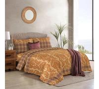 Luxury 4-Piece Marble Floral Bedding Set - Soft Duvet Cover, Deep Pocket Fitted Sheet, Pillowcases - Wrinkle-Resistant, Hotel-Quality, Machine Washable, All-Season Bedding - Emma-Yellow - Single