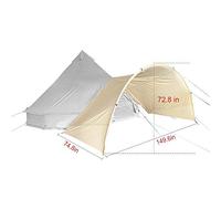 Luxury 4 Season Waterproof Cotton Bell Tent with Stove Jack Hole Large Glamping Teepee for Camping Hiking Christmas Party Beige Learned extensively
