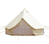 Luxury 4 Season Waterproof Cotton Bell Tent with Stove Jack Hole Large Glamping Teepee for Camping Hiking Christmas Party Beige Learned extensively
