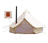 Luxury 4 Season Waterproof Cotton Bell Tent with Stove Jack Hole Large Glamping Teepee for Camping Hiking Christmas Party Beige Learned extensively