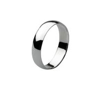 Luxury 5mm D-Shaped Ring by Dew - Size M - Sterling Silver