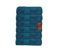 Luxury 700 GSM 100% Cotton Royal Egyptian Face Cloth - Ultra Soft & Super Absorbent - Premium Washcloths - Pack of 6 - Ideal for Daily Facial Care & Spa Use (Blue Lagoon, 6 Face Cloths)