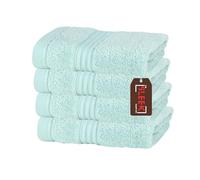 Luxury 700 GSM Bamboo Face Cloth (33 x 33 cm) - Pack of 4 - Ultra Soft, Hypoallergenic & Antibacterial - Super Absorbent Terry Weave - Perfect for Skincare & Spa Use (Duck Egg Blue, 4 Face Cloths)