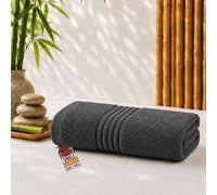 Luxury 700 GSM Bamboo Hand Towel (47 x 85cm) - Ultra Soft, Antibacterial & Hypoallergenic hand towels for bathroom - Super Absorbent & Eco-Friendly Towel for Bathroom, Guestroom & Hotel Use (Charcoal)