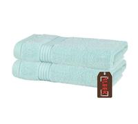 Luxury 700 GSM Bamboo Hand Towel (47x85 cm) - Pack of 2 - Ultra Soft, Antibacterial & Hypoallergenic - Super Absorbent Terry Weave - Best Towel for Bathroom & Guest Use (Duck Egg Blue, 2 Hand Towels)