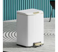 Luxury 7L Soft Close Stainless Steel Trash Can with Step Pedal & Inner Bucket - High Capacity Garbage Can for Kitchen, Bathroom, Living Room, Office (Light Green)