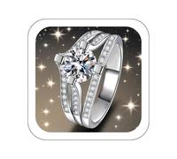 Luxury 925 Sterling Silver Bridal Ring Wedding Bands for Womenwarehouse deals clearance returns of sales clearance Mother+Day Gifts today's deals of AMZ my + orders uk