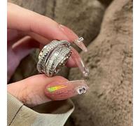 Luxury 925 Sterling Silver Square AAA Zircon Full Drill encirclement Ring Engagement Cubic Zirconia Jewelry Rings CZ Diamond Personality Bridal Set Cubic Zirconia Engagement Wedding Ring Size 9