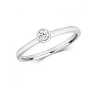 Luxury 9ct Diamond White Gold RD828W - Size O