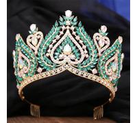 Luxury AB Crystal Opal Tiara Crown For Women Elegant Queen Princess Tiara Wedding Party Hair Dress Jewelry gold AB EN8
