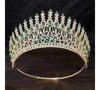 Luxury AB Crystal Tiara For Women Girls Wedding Party Queen Princess Rhinestone Gift Crown Hair Dress Jewelry gold EN8