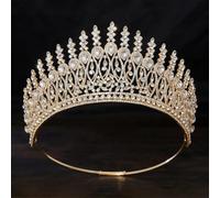 Luxury AB Crystal Tiara For Women Girls Wedding Party Queen Princess Rhinestone Gift Crown Hair Dress Jewelry gold