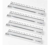 Luxury Acrylic Mahjong Racks and Pushers (4-Pack) - Crystal Clear Heavy-Duty Mahjong Tile Holders with Smooth Magnetic Pushers, Non-Slip Base, Ergonomic Wave Design for Standard American Mahjong Games