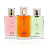 Luxury Al Rehab Perfume Gift Set 3x50ml Unisex Choco Musk, Pistachio, ChocoMusk Marshmallow Eau de Parfum Spray - Arabic Scents for Women & Men Cologne & Perfume Gift Sets