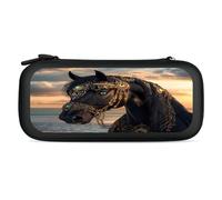 Luxury Arabian Horse with Jewels Storage Bag Compatible with Switch Portable Carrying Case Protector Bags with 15 Games Accessories