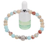 Luxury Aromatherapy Bracelet Gift Set - Blue Ocean Jasper Anxiety Bracelet with Lava Rock & Essential Oil 5ml - Stress & Anxiety Relief Gifts for Women Birthdays