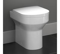 Luxury Back To Wall Toilet Pan & Soft Close Seat Modern Ceramic Bathroom WC