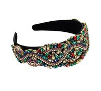 Luxury Baroque Super Flashing Gemstone Headbands Fashion Hair Accessories Women Full Diamond Wide-brimmed Hairband Hair Hoop(Multi)