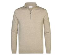 Luxury Basic Half Zip - male - Profuomo - Turtlenecks - Beige - L - Knitwear L