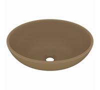 Luxury Basin Oval-shaped Ceramic Bathroom Vanity Sink Multi Colours vidaXL