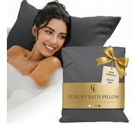 Luxury Bath Pillow for Tub - Thick and Comfortable Bathtub Pillow Support for Head and Neck and Back - Washable Quick-Drying Bath Pillows - Bath Cushion for Home Spa Soaking Tub Relaxation - Dark Gray