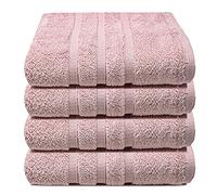 Luxury Bath Sheets Zero Twist Cotton 600 GSM (90 x140cm) Thick & Plush Hotel Quality Large Pool Spa & Hotel Bathroom Bath Towels | Pack Of 4 Blush Pink